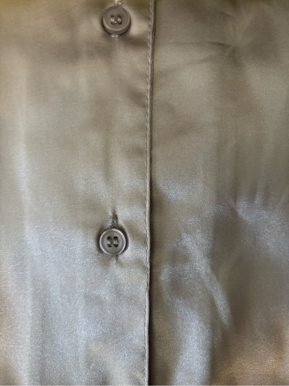 New York & Company Silver Button Down Blouse - Picture 8 of 8